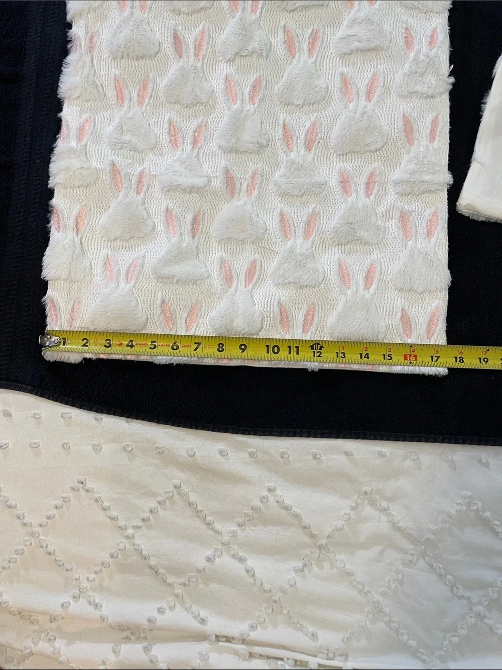 White & Pink Bunny Ear Plush Throw Pillow Covers (Pair) new